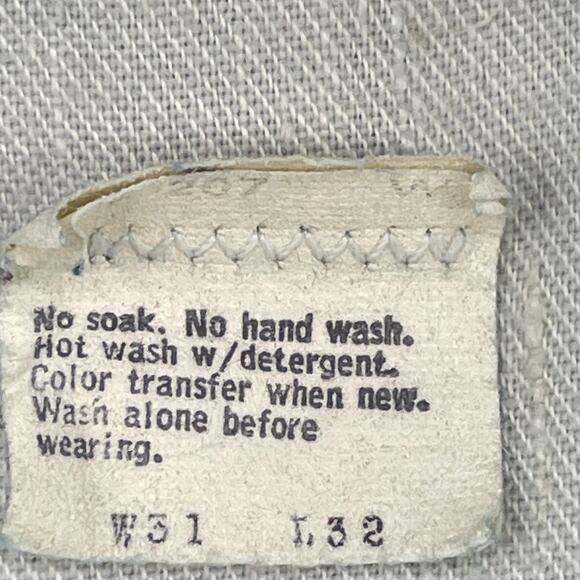 Vtg. Levis Orange Tab Jeans Rare Corduroy Pocket, Tag Sz 31 x 32/ Actual 29 x 32 - Picture 4 of 9